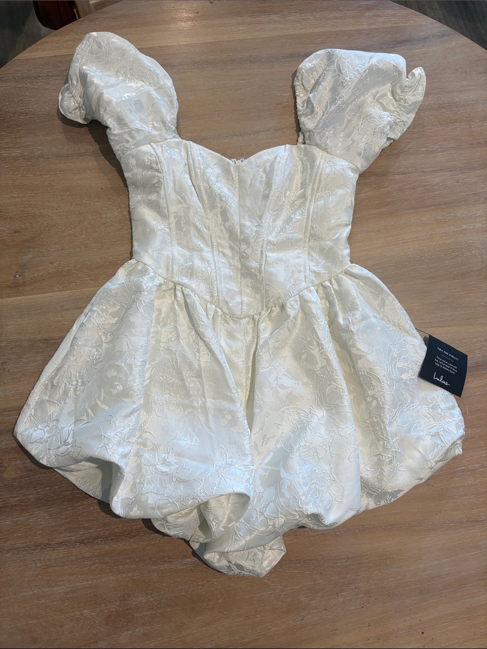 Lulu's White Smocked Bodice Mini Dress